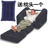 包邮豪华单人植绒充气沙发床加厚折叠懒人沙发床靠背椅充气沙发