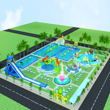 大型支架游泳池大型支架水池移动水上乐园框架式游泳池大型滑梯