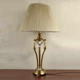 欧式铜灯纯铜复古台灯美式水晶灯客厅卧室装饰台灯床头书房灯大号
