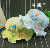 婴儿夏天帽子0-3-6个月女宝宝太阳帽纯棉儿童公主遮阳帽夏季透气