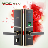 VOC指纹锁家用智能门锁密码锁防盗门锁电子锁V177黑金上门安装