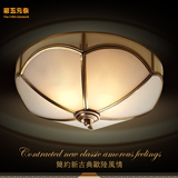 欧式全铜吸顶灯 温馨卧室客厅圆形过道走廊阳台美式田园房间灯饰