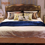 帕帝亚新款高档新中式 后现代床品10件套床笠式多件套样板房定做