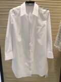 2016春季新款女装白色中长款修身长袖衬衣衫1001-300620-1028561