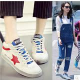 刘诗诗同款小脏鞋韩国内增高运动休闲鞋做旧平跟女鞋星星学生板鞋