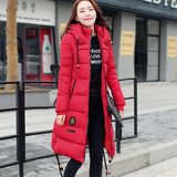 2016韩国新款棉衣女中长款大码修身学生显瘦冬装外套加厚羽绒棉服