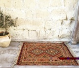 土耳其纯羊毛手工编织几何民族kilim地毯地垫北欧宜家风