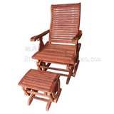 红木家具 缅甸花梨木摇椅 躺椅 休闲仿古摇椅午休椅大果紫檀椅