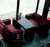 闲时 咖啡厅西餐厅沙发双人卡座奶茶店卡座沙发桌椅组合 餐饮定制