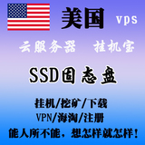美国SSD固态服务器/云服务器/vps挂机宝挖矿/云主机租用
