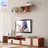 简约现代电视柜茶几组合套装可伸缩小户型电视柜客厅家具板式地柜