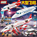 古迪拼装积木大型客机空中客车私人飞机航天飞机儿童益智拼插玩具
