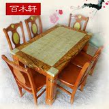 大理石餐桌椅组合6人长方形实木现代简约小户型组装饭桌白色宜家