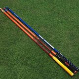 钓鱼抄网杆碳素超硬超轻伸缩 2.1米碳素抄网杆竿可定位2.4/2.7米
