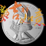 北京现货2015加拿大20for20兔八哥1/4盎司银币 动画片卡通面值