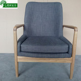 北欧单人组合沙发椅实木布艺拆洗休闲椅小户型客厅简约时尚扶手椅