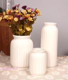 现代简约白色蓝色陶瓷花瓶三件五件套摆件美式花瓶瓷罐餐桌装饰品