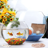 包邮创意超白扁口玻璃鱼缸办公桌面水培植物扁形鱼缸家居摆件