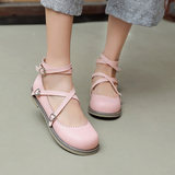2016韩版豆豆平底学院单鞋学生圆头女鞋浅口平跟白色粉红色低帮鞋
