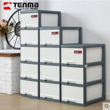 TENMA天马移动三层抽屉式收纳柜 窄版储物柜 带滑轮办公室整理柜