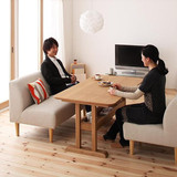 日式简约单人双人布艺沙发店铺清吧咖啡厅办公洽谈卡座桌椅组合