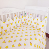 包邮北欧ins儿童床上用品套件纯棉婴儿床围圆床护栏防撞床帏定做