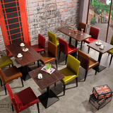 现代简约西餐厅咖啡厅桌椅组合 甜品店奶茶店 小吃餐饮店餐桌椅