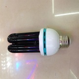 3U节能灯紫光管 验钞 紫外线固化灯紫光消毒杀菌灯管灯泡E2  螺口