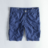 薄料水洗工装版 A.T副线系列 做旧宝蓝色工装短裤 3-4-3