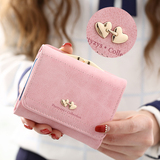 三折叠钱包女短款 学生简约可爱小清新韩版女式零钱夹多卡位钱包