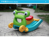 双用摇马滑梯组合二合一塑料玩具儿童音乐摇摇椅两用宝宝摇摇马