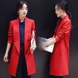 2016春季韩国西装风衣外套中长款女春装韩版西服修身显瘦小西服潮
