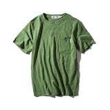 BENT IDEA新款 欧美纯色竹节棉休闲夏潮男T恤日系口袋纯色短袖T恤