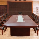 会议大桌子会议室长方形大型办公桌实木皮开会桌椅组合员工培训台