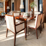 样板房家具定制 新中式餐桌椅组合 东南亚家具 别墅餐厅实木家具