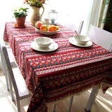 东南亚波西米亚 桌布 棉麻桌布 台布 布艺 餐桌布 茶几布