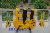 双头SG款双琴颈12弦复弦+6弦主音电吉他 金色配件，可定制