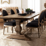 美式乡村实木餐桌椅组合复古简约北欧宜家西餐桌小户型水曲柳家具