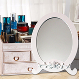 韩国桌面可爱公主风台式化妆镜简约随身折叠欧式美容镜小梳妆镜子