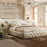 欧式床 储物床真皮床结婚床奢华太子床简欧床双人法式床1.8米送货