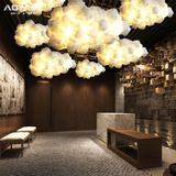 创意蚕丝云朵吊灯简约现代咖啡餐厅服装店装饰艺术吊灯个性卧室灯