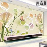 画意3d立体电视背景墙纸壁纸现代简约客厅卧室大型壁画温馨郁金香