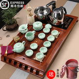 茶具套装特价包邮陶瓷紫砂整套功夫茶具带实木茶盘茶台茶海电磁炉