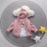 女童开衫外套长袖针织衫春秋薄款装韩版1-2-3岁婴儿宝宝毛衣斗篷