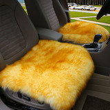 新款纯羊毛汽车坐垫冬季三件套皮毛一体通用座垫无靠背单片长毛垫