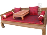 中式古典丝绸沙发垫罗汉床垫五件套订做棕垫海绵垫加厚定做