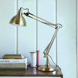 新款北欧美式简约复古台灯书房卧室阅读装饰床头创意金属镀铜台灯