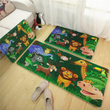 卡通动物森林地垫长颈鹿小熊地毯狮子客厅防滑吸水脚垫卧室垫包邮