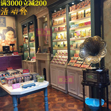 老上海复古化妆品展示柜定做护肤品展柜雪花膏日化用品陈列产品柜