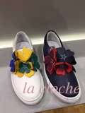 『La cloche』Lanvin2016年立体花朵真皮运动休闲鞋 法国代购
